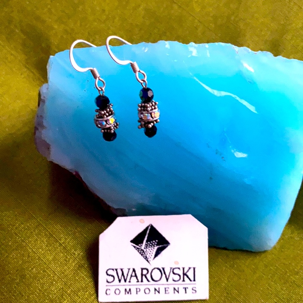 Earrings handcrafted with Swarovski crystals